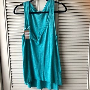 High end boutique Find striped Henley in Teal
